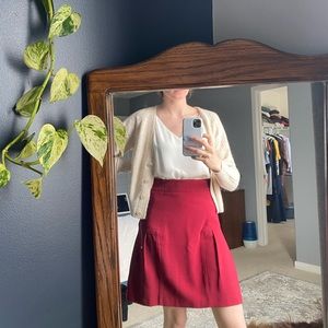 Ricki’s red midi length skirt